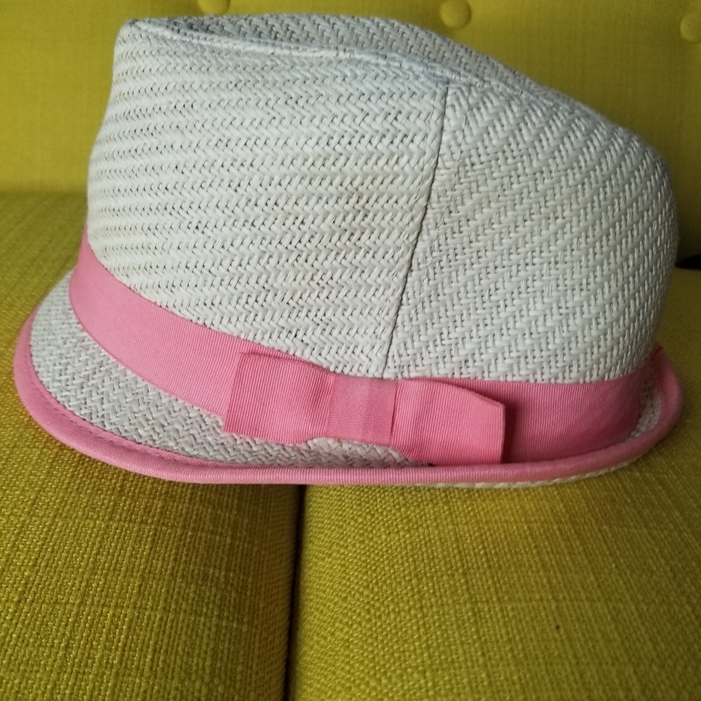 Fedora hat with peach band